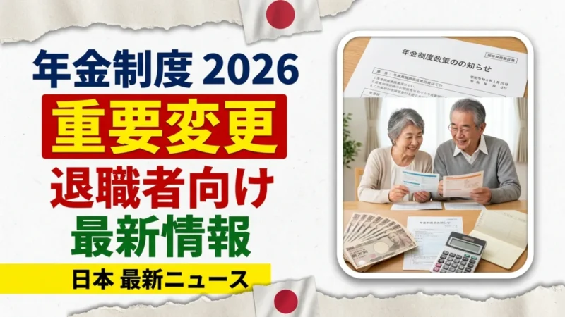日本の年金制度アップデート2026｜退職者のための重要な変更