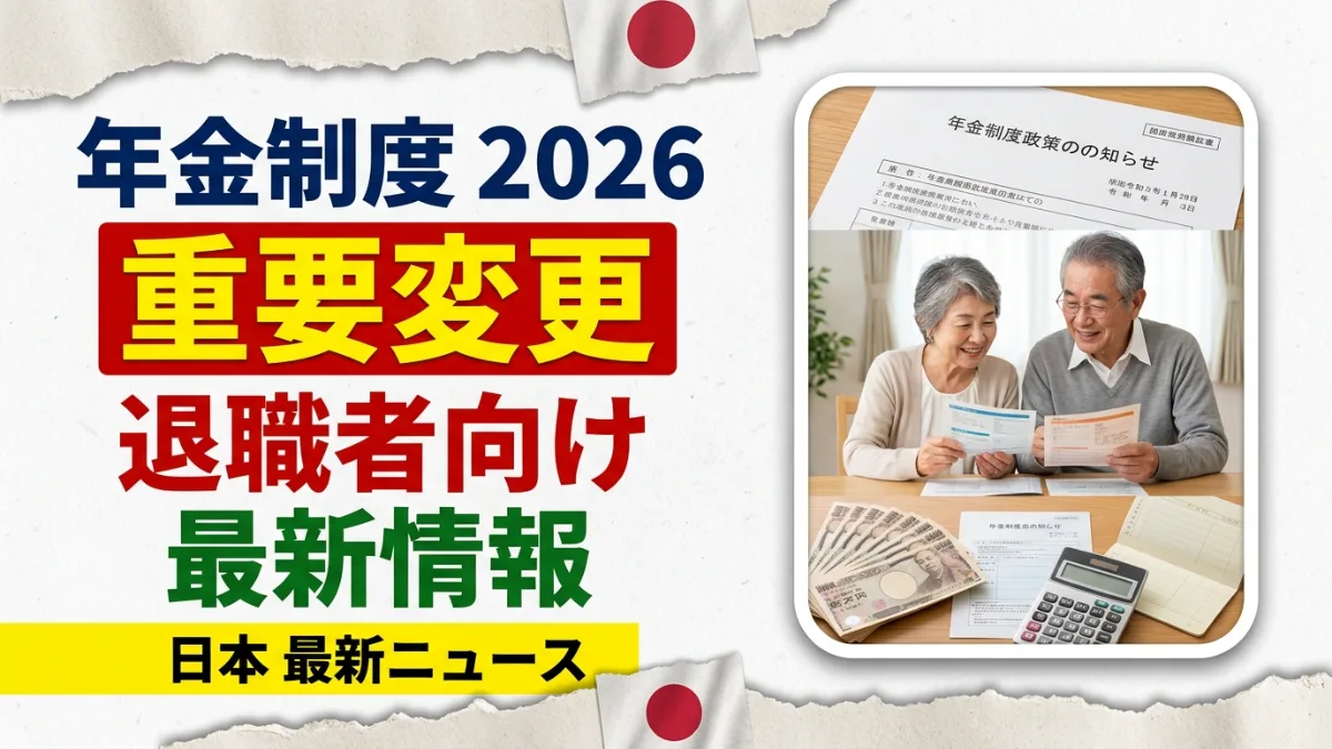日本の年金制度アップデート2026｜退職者のための重要な変更