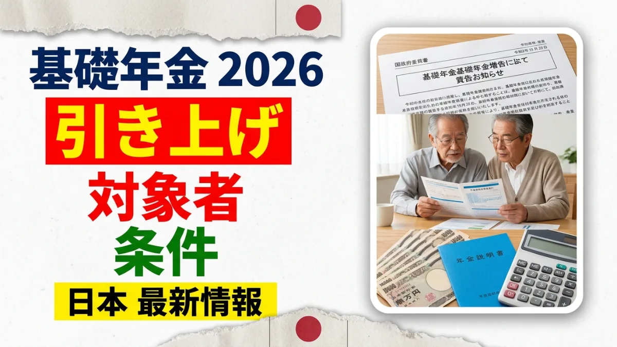 日本の基礎年金引き上げ2026｜対象者と条件